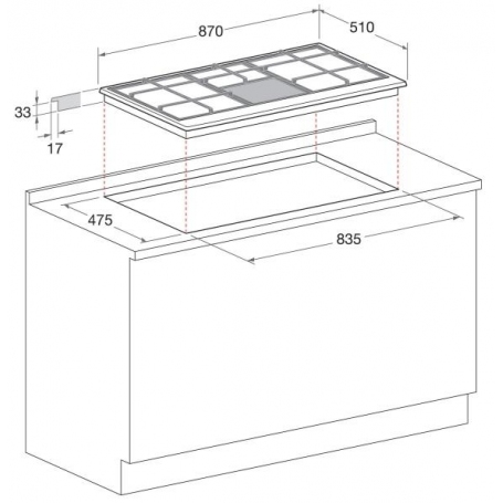 HOTPOINT ARISTON PHN960MST(AV)R/HA PIANO COTTURA DA INCASSO 6 FUOCHI A GAS 90 CM COLORE AVENA - PROMO
