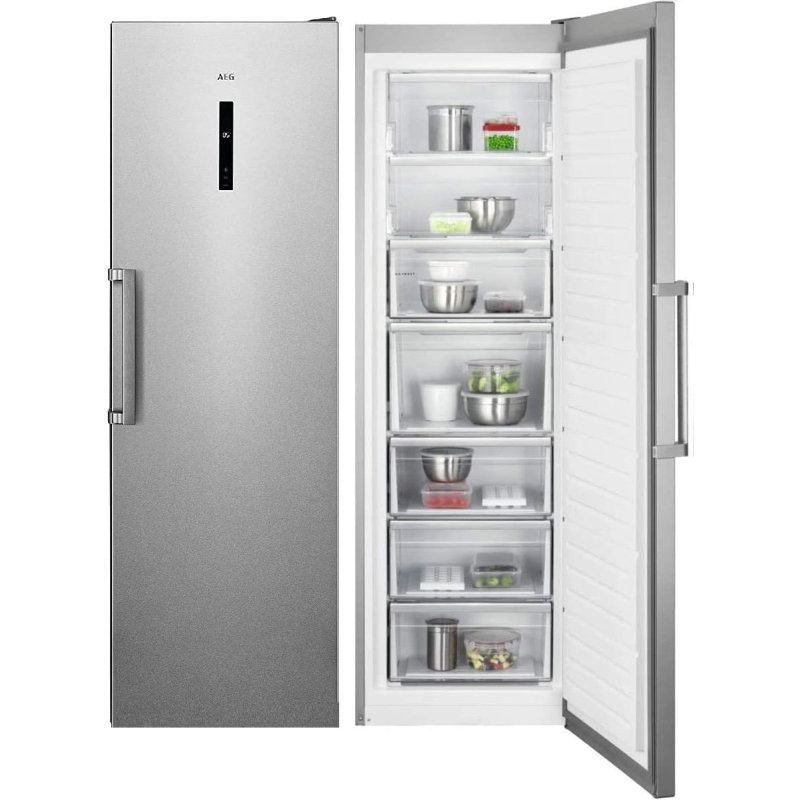 AEG AGB728E5NX CONGELATORE VERTICALE LIBERA INSTALLAZIONE 280LT NO FROST CLASSE E INOX