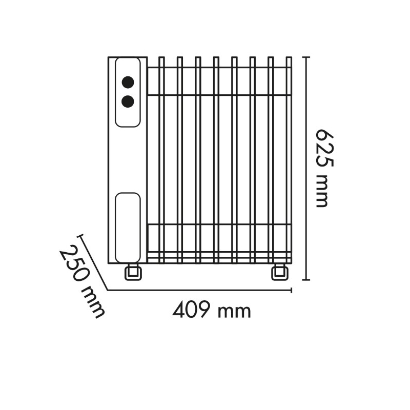 ARGO WARM9 RADIATORE AD OLIO 9 ELEMENTI 2000W...