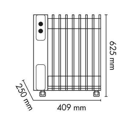 ARGO WARM9 RADIATORE AD OLIO 9 ELEMENTI 2000W COLORE BIANCO
