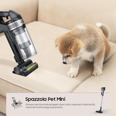 SAMSUNG VS15A60AGR5 SCOPA ELETTRICA JET 65 PET SENZA FILO CAPIENZA 0,8LT SILVER