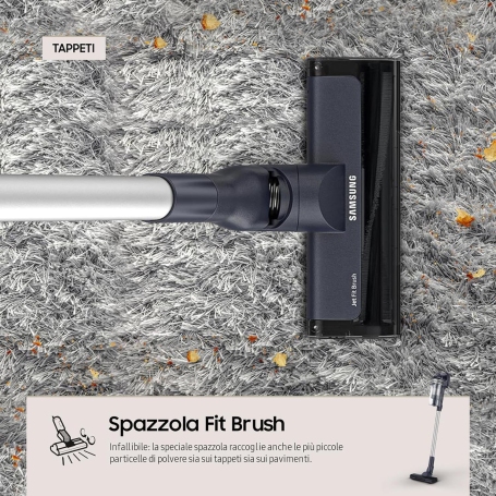 SAMSUNG VS15A60AGR5 SCOPA ELETTRICA JET 65 PET SENZA FILO CAPIENZA 0,8LT SILVER