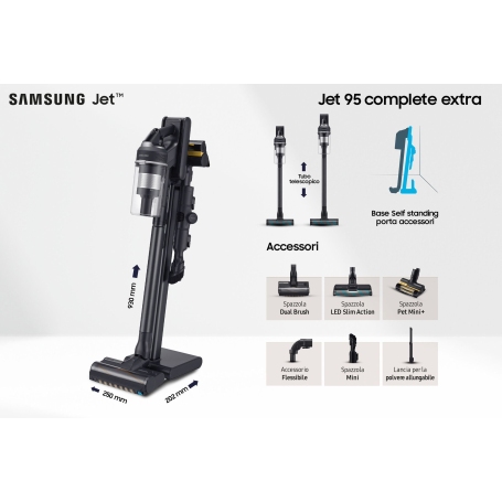 SAMSUNG VS20C9554TK SCOPA ELETTRICA JET 95 COMPLETE EXTRA CAPACITA' 0,8LT - PROMO