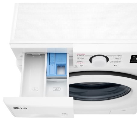 LG D2R3S08NSWW LAVASCIUGA SLIM 8/5 KG 1200 GIRI VAPORE AI WASH CLASSE A/E