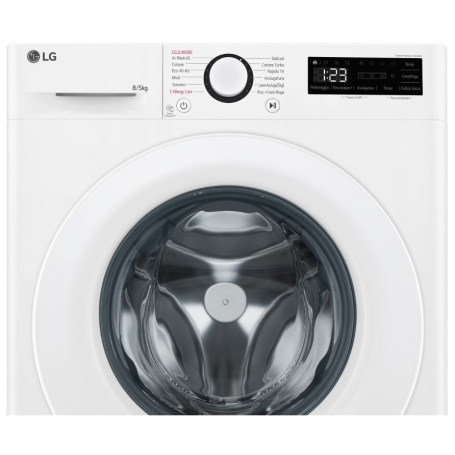 LG D2R3S08NSWW LAVASCIUGA SLIM 8/5 KG 1200 GIRI VAPORE AI WASH CLASSE A/E