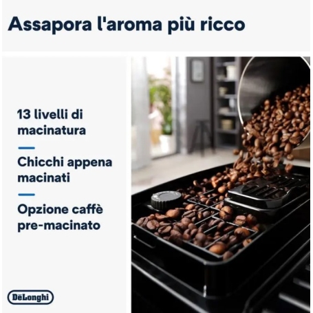DE LONGHI MAGNIFICA ECAM220.60.B MACCHINA DA CAFFE' SUPERAUTOMATICA 1,8LT 15 BAR COLORE NERO - ECAM22060B