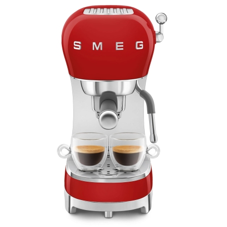 SMEG ECF02RDEU MACCHINA DA CAFFE' ESPRESSO MANUALE 50'S STYLE 1350W COLORE ROSSO - PROMO