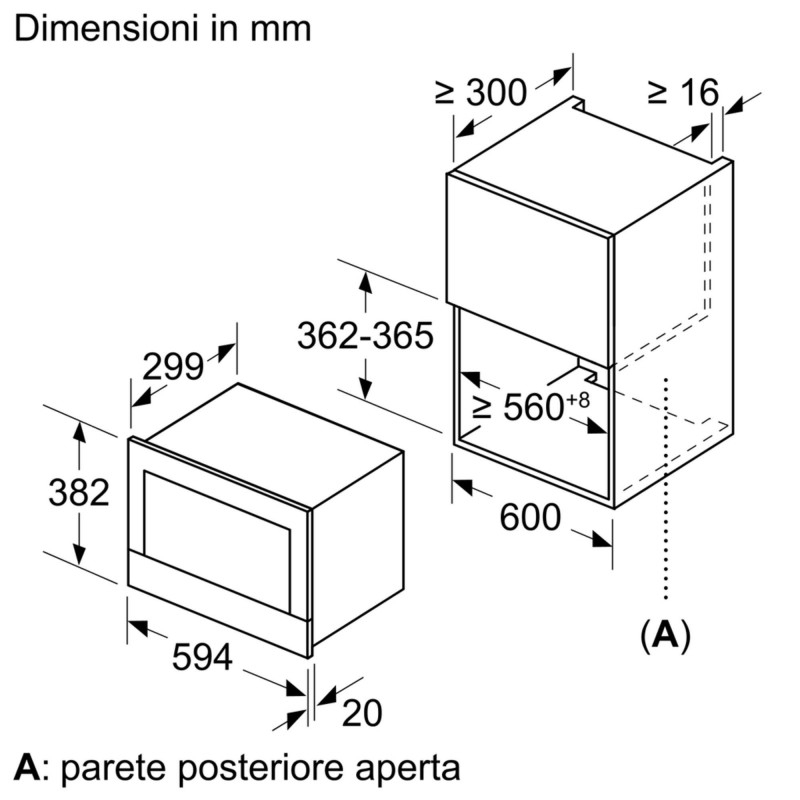 BOSCH BFL634GS1 FORNO A MICROONDE DA INCASSO...