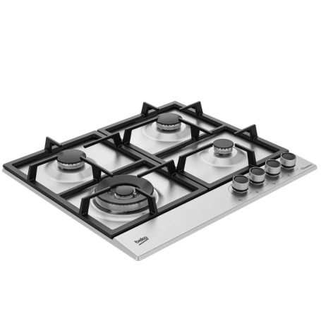 BEKO HIAW64225SXE PIANO COTTURA 60CM 4 FUOCHI A GAS INOX