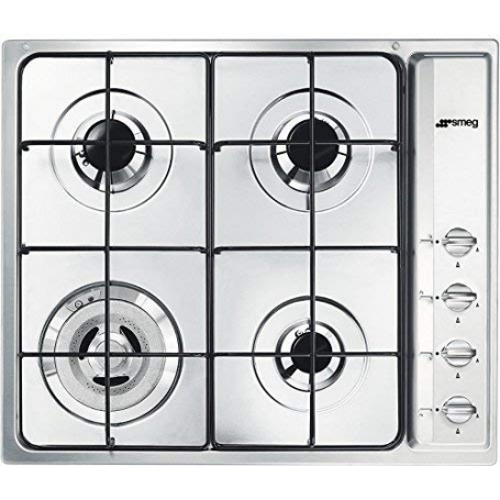 SMEG SR64S PIANO COTTURA DA INCASSO 4 FUOCHI A GAS 60CM COLORE INOX - PROMO