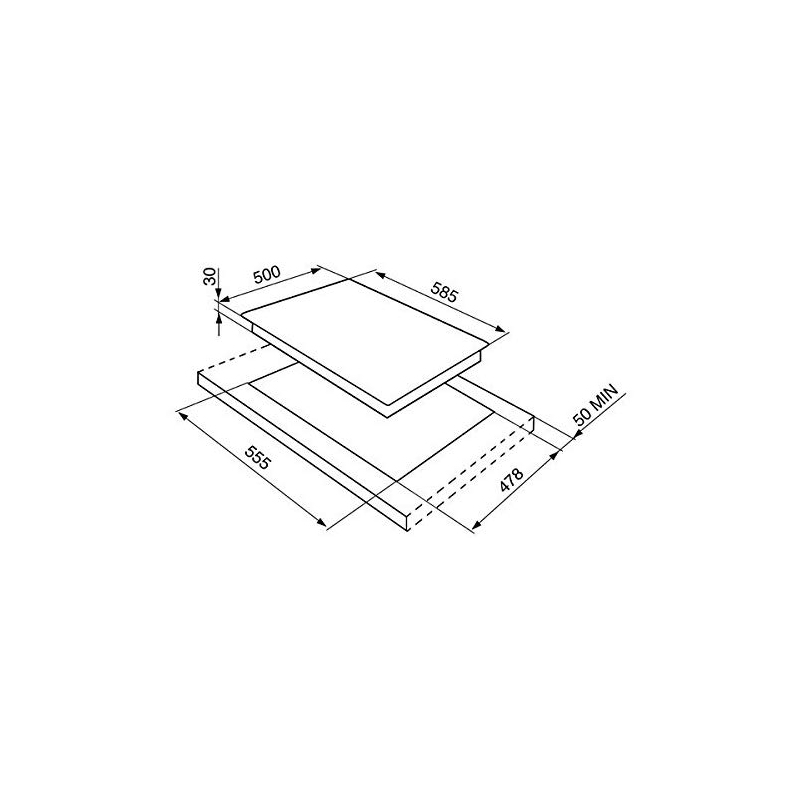 SMEG SR64S PIANO COTTURA DA INCASSO 4 FUOCHI A...