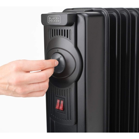 BLACK & DECKER BXRA2000E RADIATORE ELETTRICO 11 ELEMENTI 2000W NERO