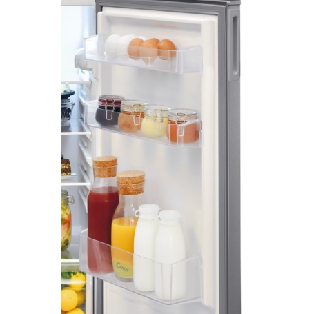 CANDY CDV1S514FS FRIGORIFERO DOPPIA PORTA LIBERA INSTALLAZIONE 212LT STATICO CLASSE F COLORE ARGENTO