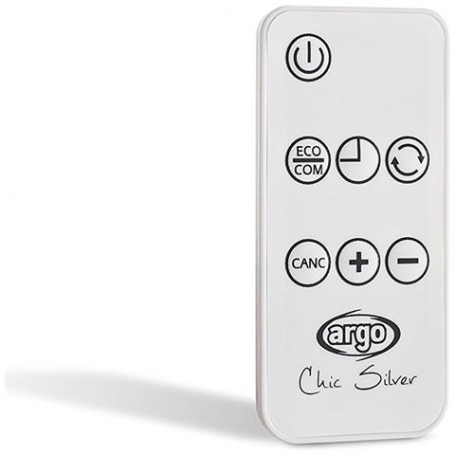 ARGO CHIC/SILVER TERMOVENTILATORE CERAMICO A PARETE 2000W CON TELECOMANDO SILVER