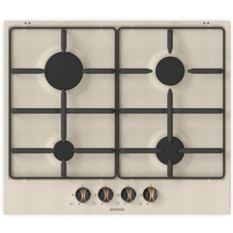 SCHOCK STS6458 PIANO COTTURA 60CM 4 FUOCHI A GAS AVENA