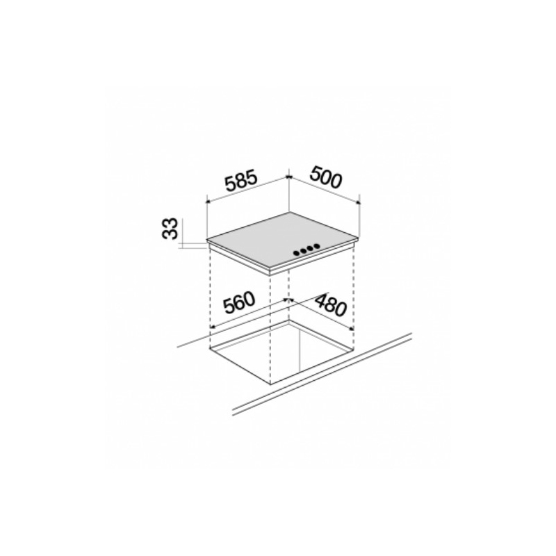 SCHOCK STS6458 PIANO COTTURA 60CM 4 FUOCHI A...