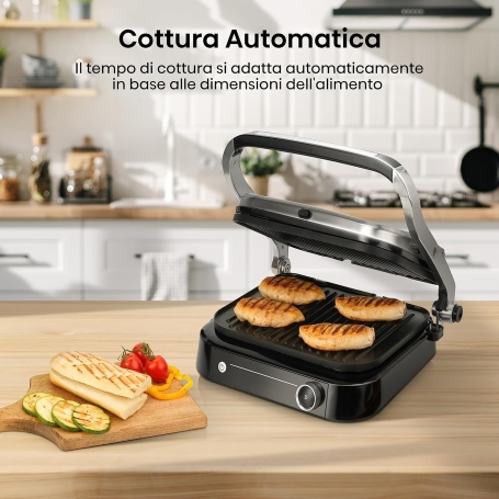 HISENSE HCG2100S BISTECCHIERA ELETTRICA 2100W 7 PROGRAMMI INOX