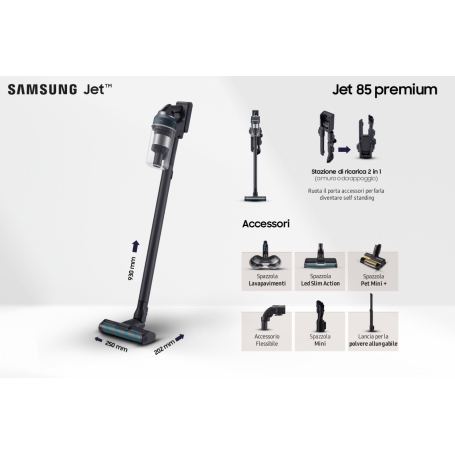 SAMSUNG VS20C852FTB/WA SCOPA ELETTRICA JET 85 PREMIUM MULTICICLONICO CAPACITA' 0,8LT - PROMO