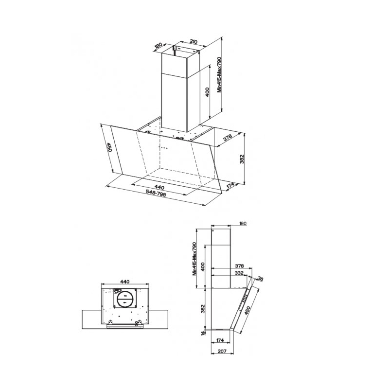 FABER 330.0529.666 TWEET EV8 A80 CAPPA A PARETE...