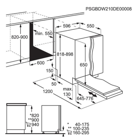 Electrolux EES47325L – Lavastoviglie da Incasso 13 Coperti, AirDry, SatelliteClean, Classe D