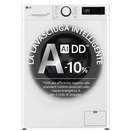 LG D4R3009NSWW LAVASCIUGA 9/6KG 1400 GIRI AI DD INVERTER VAPORE CLASSE A/D