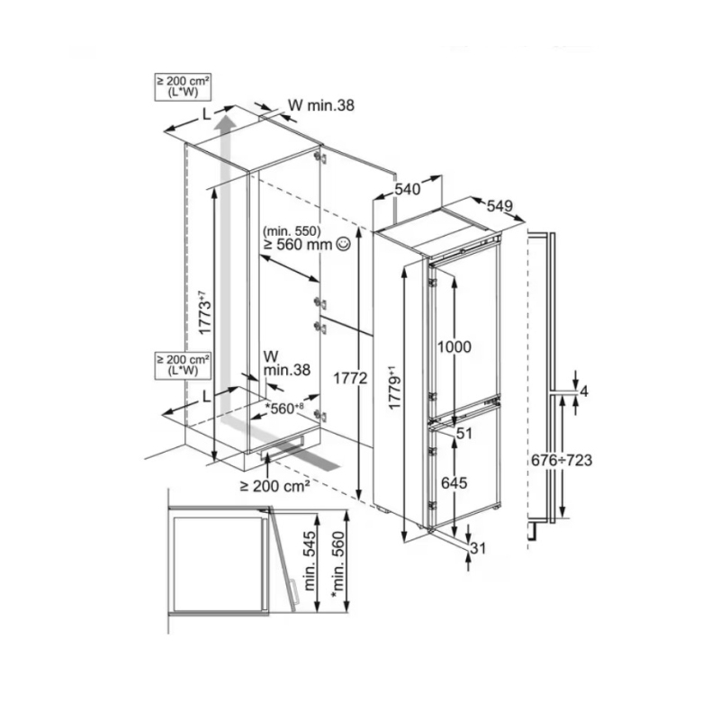 ELECTROLUX ENT6NE18S FRIGORIFERO COMBINATO DA...