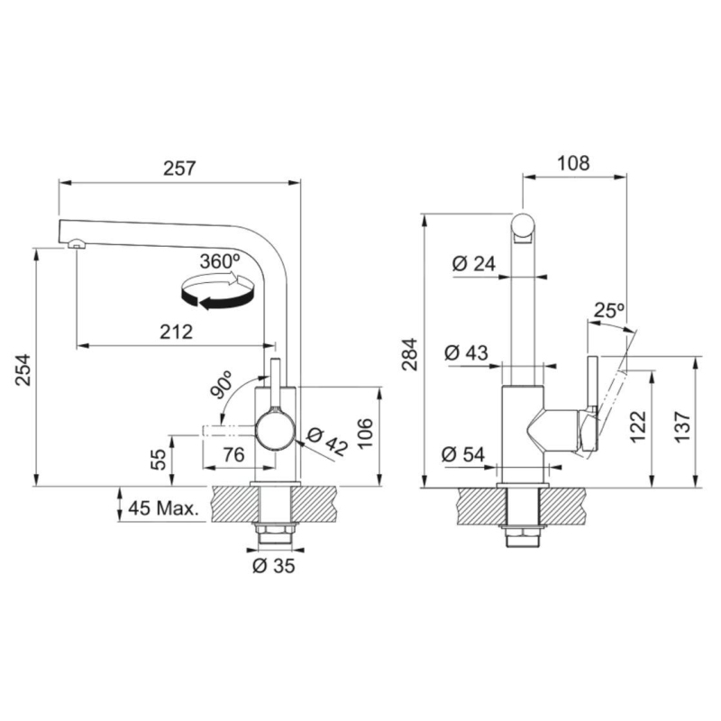 FRANKE LINA 115.0693.230 MISCELATORE...