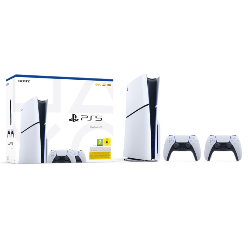 SONY PS5 STANDARD EDITION SLIM CONSOLE DA GIOCO SSD 1000GB 2 CONTROLLER DUAL SENSE 5 ETHERNET + WIFI - 1000042051