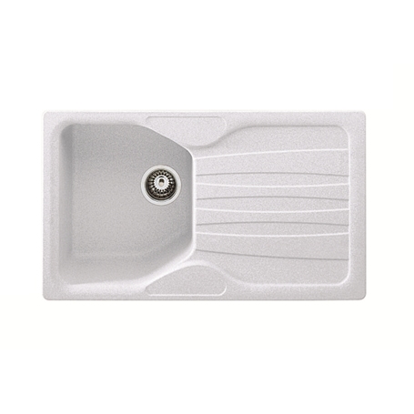 FRANKE 114.0502.976 LAVELLO UNA VASCA CON GOCCIOLATOIO REVERSIBILE 86x50CM COLORE BIANCO