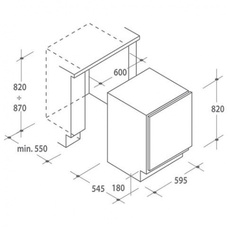 CANDY CFU 135 NE/N CONGELATORE VERTICALE DA INCASSO 95LT CLASSE F COLORE BIANCO - CFU135NE/N