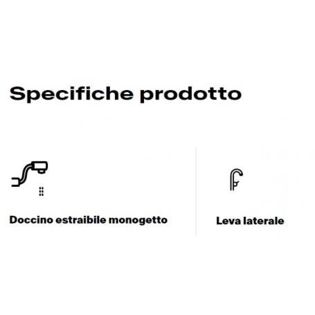 FRANKE 115.0627.523 MISCELATORE MONOCOMANDO SERIE URBAN CON DOCCETTA ESTRAIBILE COLORE BLACK MATT