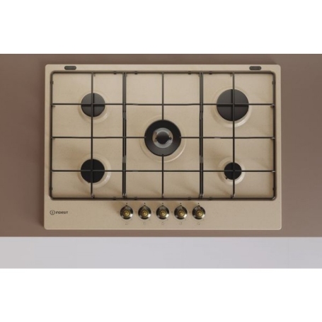 INDESIT TH 752 I AV PIANO COTTURA 75CM 5 FUOCHI GRIGLIE SMALTATE COLORE AVENA - TH752/IAV