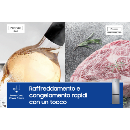 SAMSUNG RB38C676CS9 FRIGORIFERO COMBINATO LIBERA INSTALLAZIONE NO FROST 390LT WIFI CLASSE C INOX