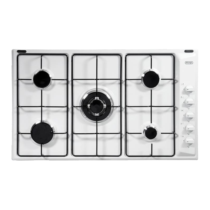 DE LONGHI BL59DD PIANO COTTURA DA INCASSO 90CM 5 FUOCHI A GAS COLORE BIANCO