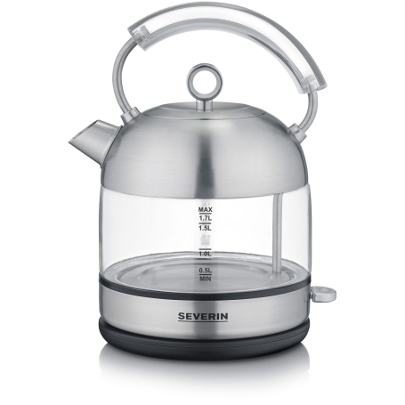 SEVERIN WK3454 BOLLITORE RETRO' 2400 WATT CAPACITA' 1.7 LT IN VETRO