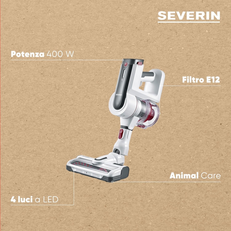 SEVERIN HV7166 SCOPA ELETTRICA 2 IN 1 SENZA...