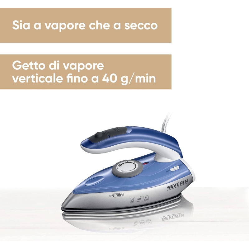 SEVERIN BA3234 FERRO DA STIRO DA VIAGGIO 1000 W...