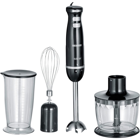 SEVERIN SM3793 SET FRULLATORE A IMMERSIONE 600 WATT COLORE NERO/INOX