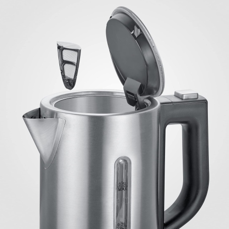 SEVERIN WK3647 SET BOLLITORE DA VIAGGIO CON 2 TAZZE E 2 CUCCHIAI IN PLASTICA COLORE INOX SPAZZOLATO