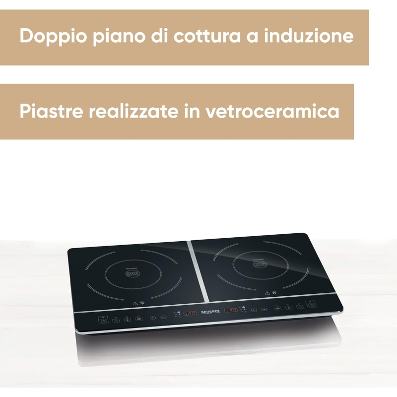 SEVERIN DK1031 PIASTRA A INDUZIONE 2 ZONE DI...