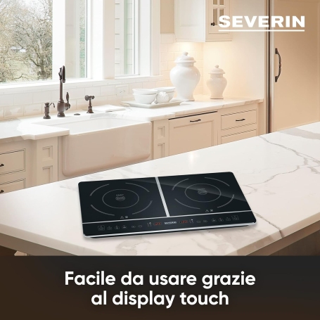 SEVERIN DK1031 PIASTRA A INDUZIONE 2 ZONE DI COTTURA COLORE NERO