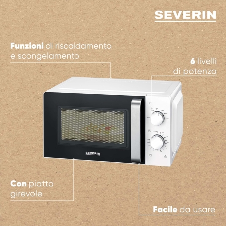 SEVERIN MW7885 FORNO A MICROONDE 17LT 700W BIANCO