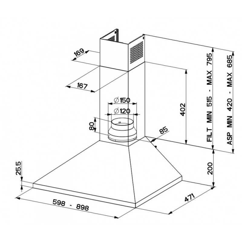 FABER VALUE PB X A60 CAPPA A PARETE ASPIRANTE...