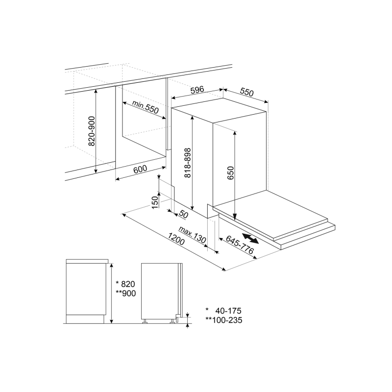 SMEG STL262D LAVASTOVIGLIE DA INCASSO A...