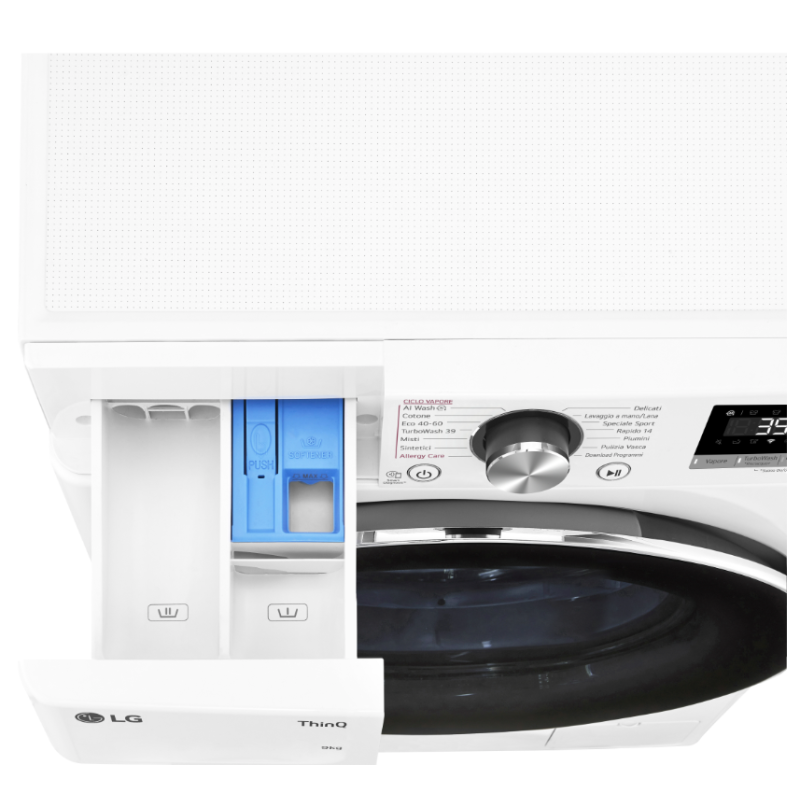 LG F2R7S09TSWC LAVATRICE SLIM 48CM AI-DD 9KG...