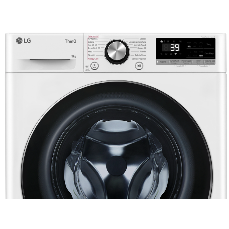 LG F2R7S09TSWC LAVATRICE SLIM 48CM AI-DD 9KG...