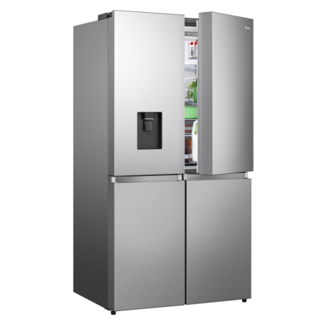 HISENSE RQ758N4SWSE FRIGORIFERO 4 PORTE DESIGN FLAT DOOR 606LT TOTAL NO FROST CLASSE E INOX
