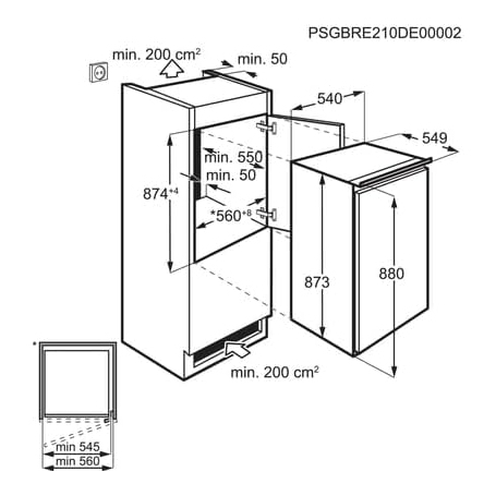ELECTROLUX LRB2AE88S FRIGORIFERO MONOPORTA DA INCASSO 142LT STATICO CLASSE E - PROMO