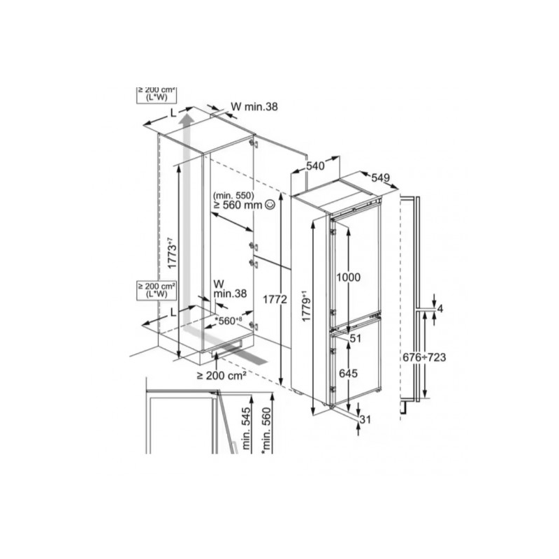 ELECTROLUX LNT6NE18S FRIGORIFERO COMBINATO DA...