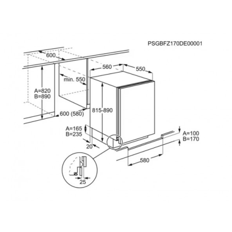 ELECTROLUX KXB2AE82S FRIGORIFERO MONOPORTA DA INCASSO 127 LT CLASSE E